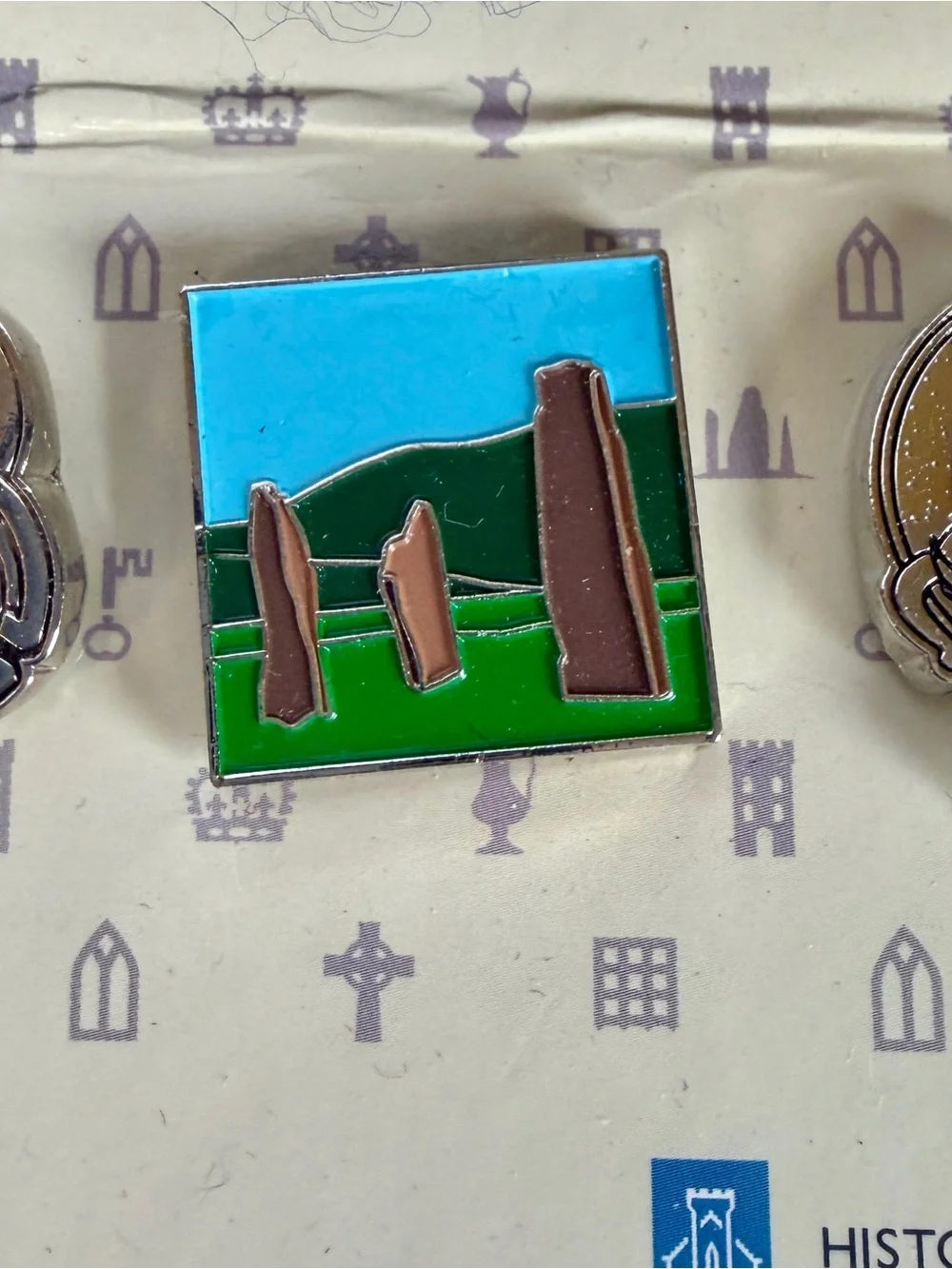 Scotland & Outlander Pin Badge Set - Blue & White